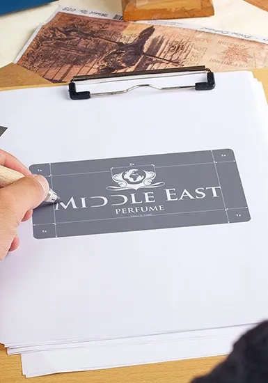 MiddleEast Perfume Brand Visual Identity and Logo